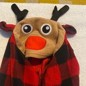 Hooded reindeer onesie size 3X